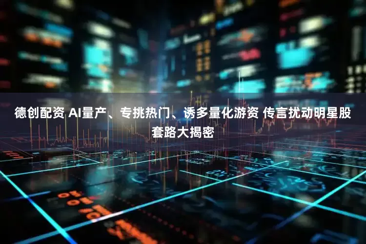 德创配资 AI量产、专挑热门、诱多量化游资 传言扰动明星股套路大揭密